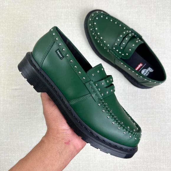 🐊 Supreme x Dr. Martens Studded Penton Loafer "DMS Green" 7M - Picture 1 of 7